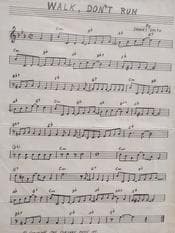 Walk, Don't Run Original Sheet Music 1960